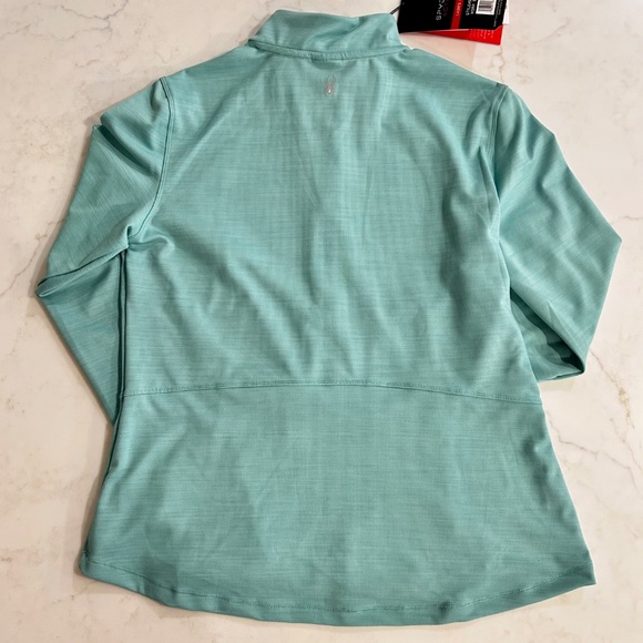 Spyder Active Women's Half Zip LS Technical Shirt - NWT - Large - Pool Blue - Picture 2 of 9